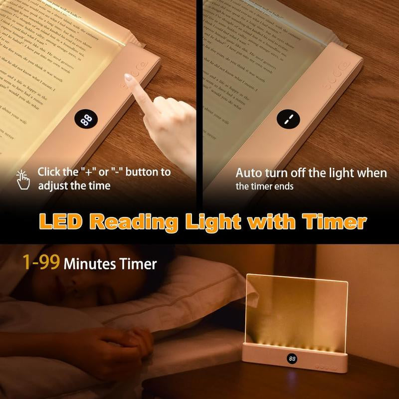 Illuminate Your Night Reading with Our Rechargeable LED Book Light – Dimmable, Timer-Enabled, and Perfect for Book Lovers!